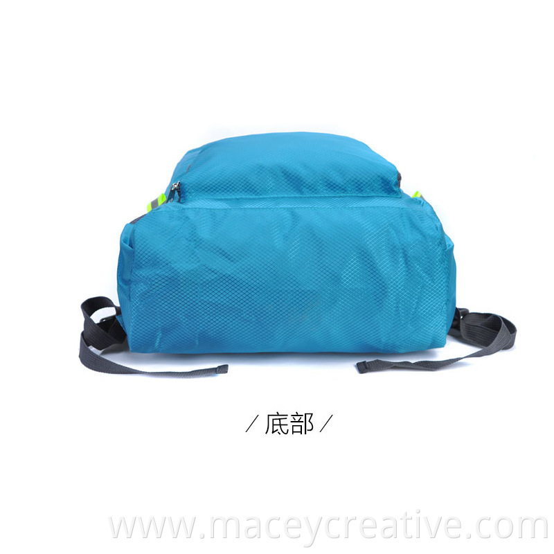 Custom Cheap and Lightweight waterproof nylon foldable backpack collapsible sports travel rucksack backpack